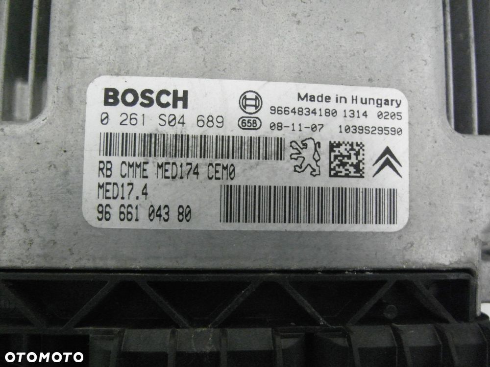 STEROWNIK PEUGEOT 207 1.6 THP 0261S04689 9664834180 9666104380 - 3