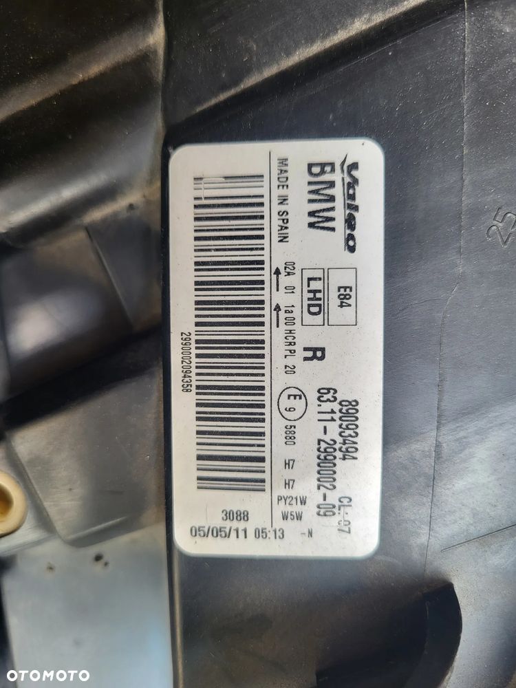 Bmw X1 e84 lampa prawa przód H7 EU przed lift ślizg - 2