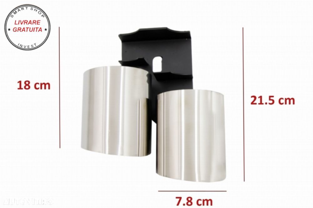 Difuzor Bara Spate cu Ornamente Evacuare Audi A4 B9 8W S-line (2016-2018) Sedan Av- livrare gratuita - 11