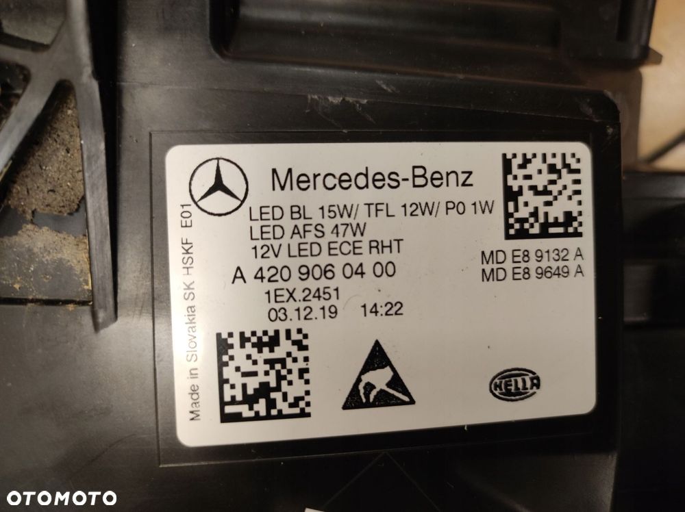 lampa reflektor lewy przód full led mercedes citan - 9