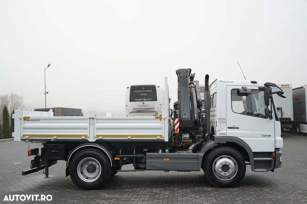 Mercedes-Benz ATEGO 1218 / 4x2 / BASCULATOR + HDS HIAB 0088 BS-3 / PILOT / MANUAL - 8