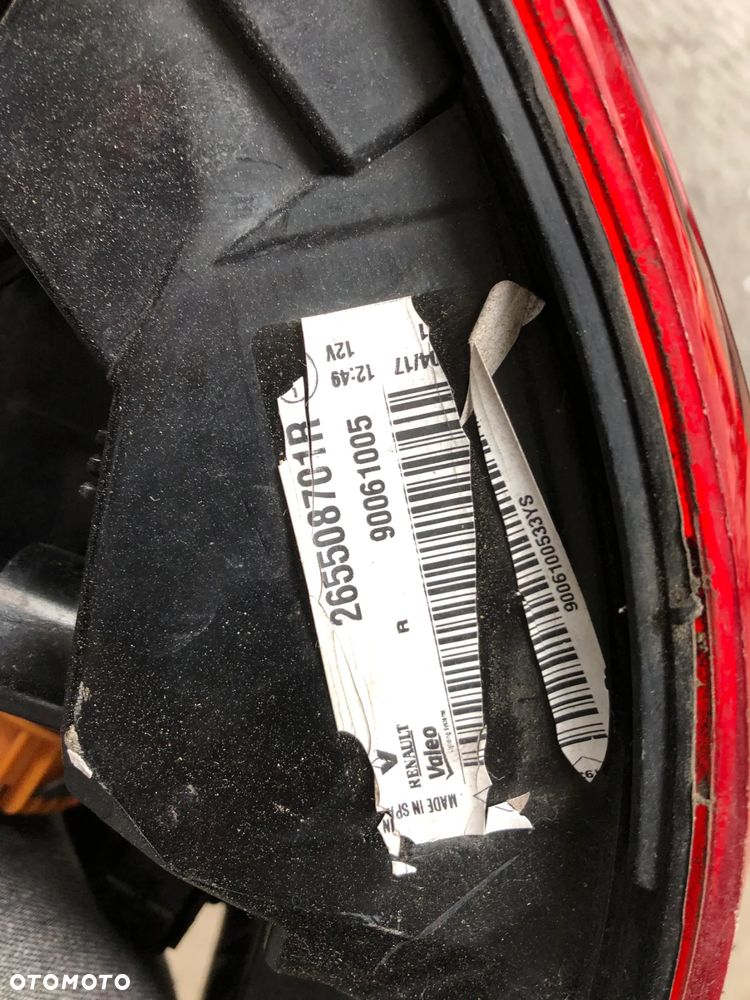 RENAULT KADJAR LAMPA PRAWA TYŁ TYLNA 265508701R - 2