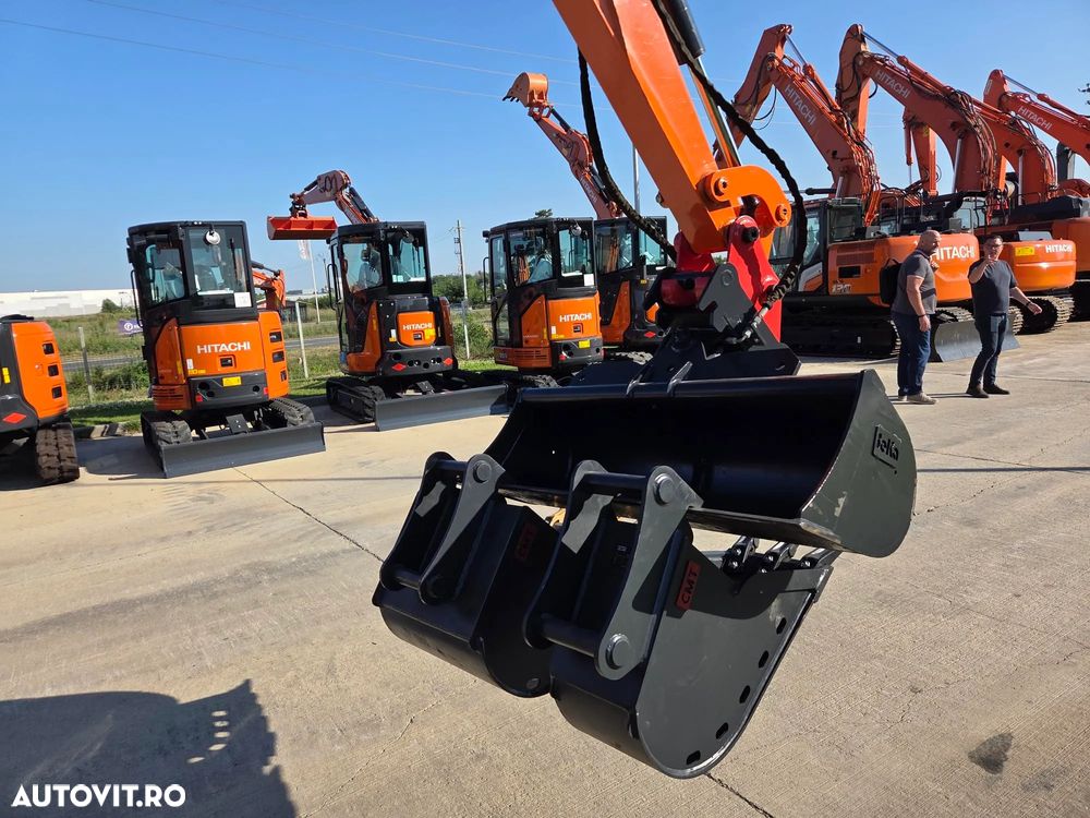 Hitachi 3,7tone, 2023, 737h, FULL OPTION, Cupla rapida HIDRAULICA, 2 cupe excavare NOI, cupa TALUZ INCLINABILA NOUA, senile cauciuc NOI, latime 1,5m, adancime sapare 4m, inst picon pe brate, ridica 2t, Aer cond, posibil leaasing 4 ani-PROMOTIE 38.900 eur+Tva - 13