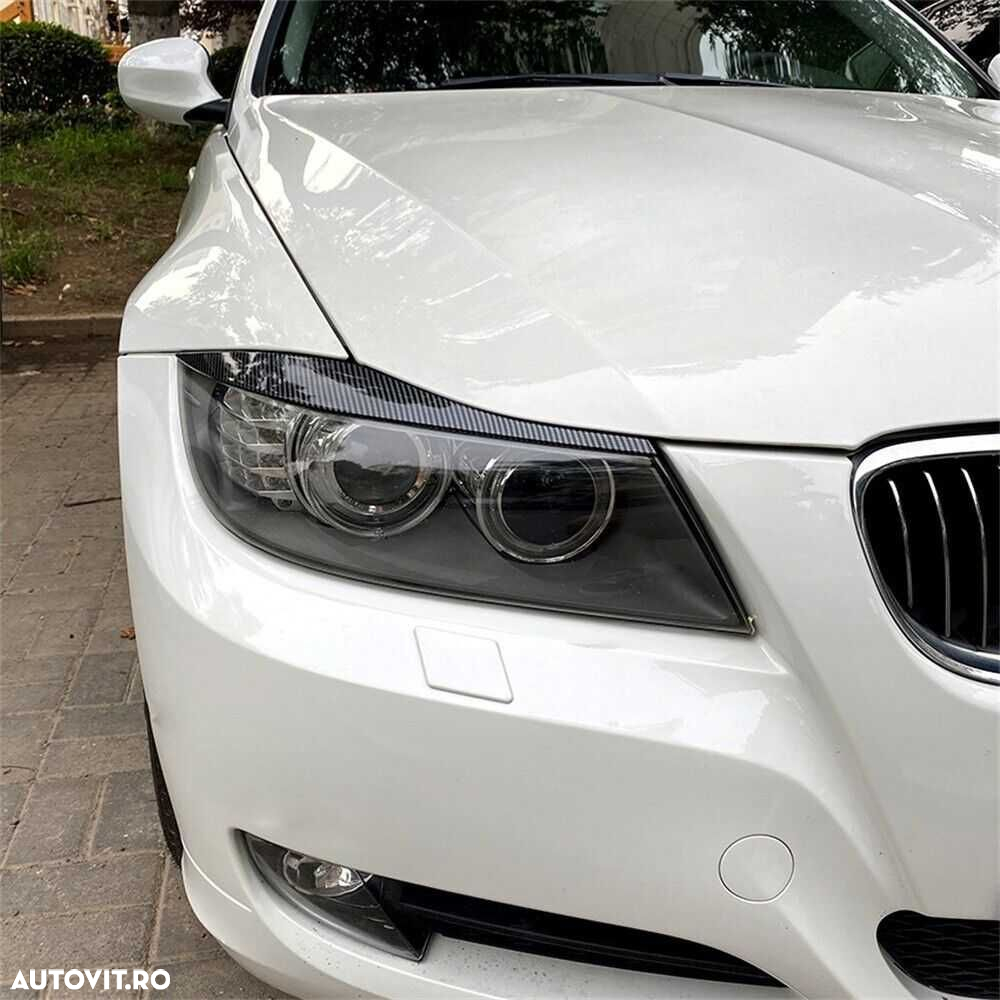 Set Pleoape Faruri Far BMW Seria 3 E90 E91 2005 - 2012, Carbon - 5