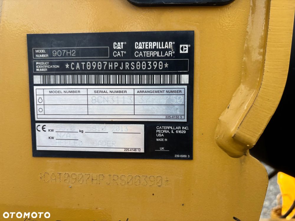 Caterpillar 907H2 rekin 4x4 łyzka dzielona z niemiec - 16