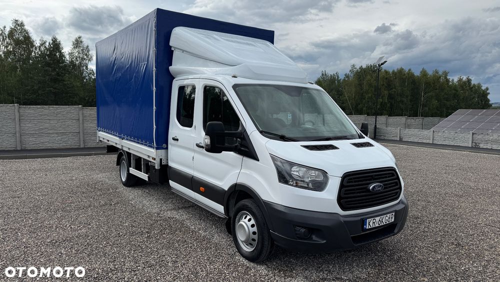 Ford TRANSIT Salon Polska, DOKA 7 Osobowy, Plandeka 8EP, Super Stan! koła bliźniacze. - 1