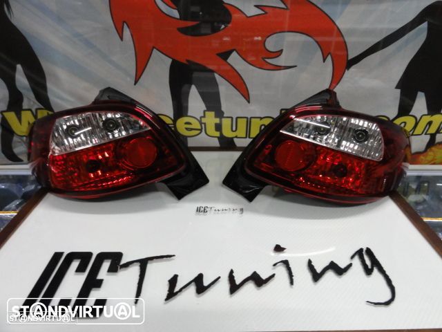 Farois / Farolins Peugeot 206 fundo vermelho cristal C/2 anos de garantia - 1