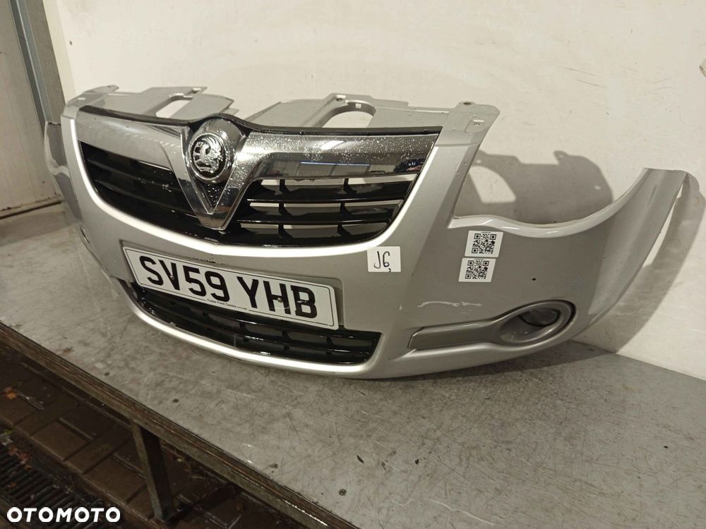 + ZDERZAK PRZÓD PRZEDNI OPEL AGILA 2 II B ZCCB SREBRNY HALOGENY - 2