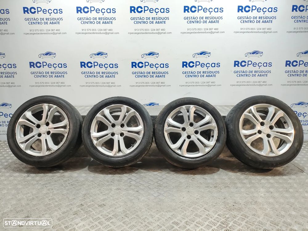 Conjunto de jantes 16 originais Peugeot 208 6J ET23 4x108
