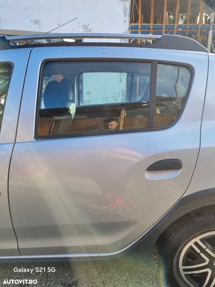 Usa Stanga Spate Dacia Sandero 2 Stepway 2012 - 2016 SUV 4 Usi PLATINUM SILVER Ted69 ... - 1