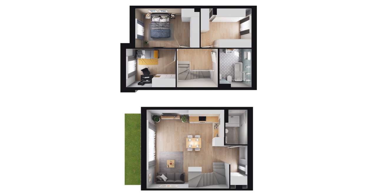 4-pokojowy dom 80m2 + ogródek Bezpośrednio - Pełny obrazek: 4/9