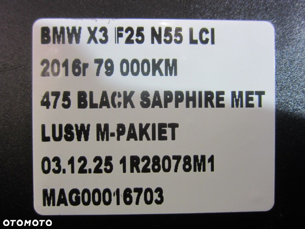 BMW X3 F25 WZMACNIACZ ANTENA DIVERSITY 315 MHZ 9276065 65209276065 - 7