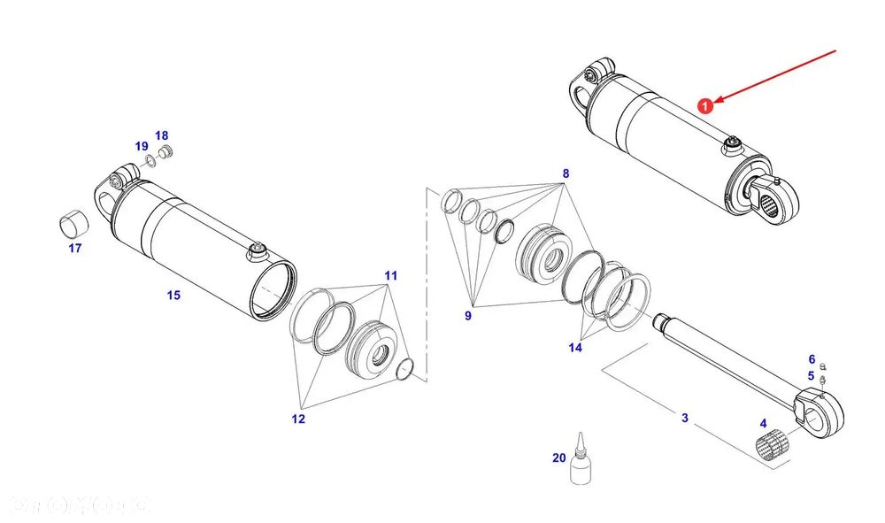 Siłownik hydrauliczy G931860030021 Fendt 930 Vario - 11