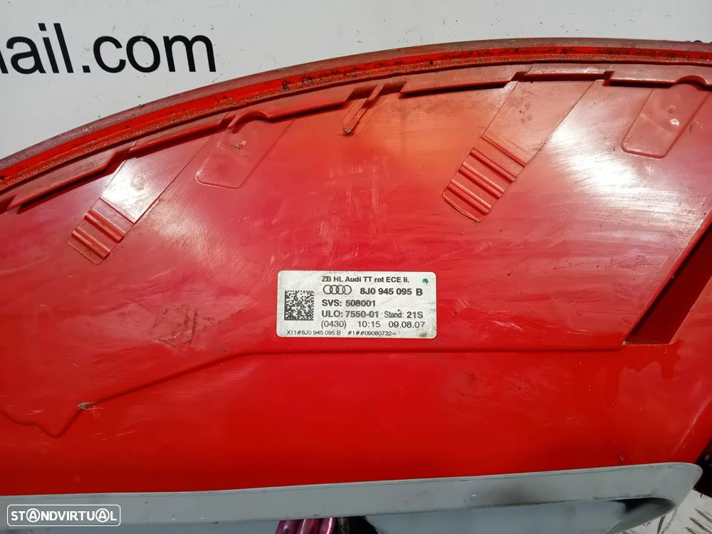 Farolim Trás Traseiro Esquerdo Audi TT 8J Original - 5