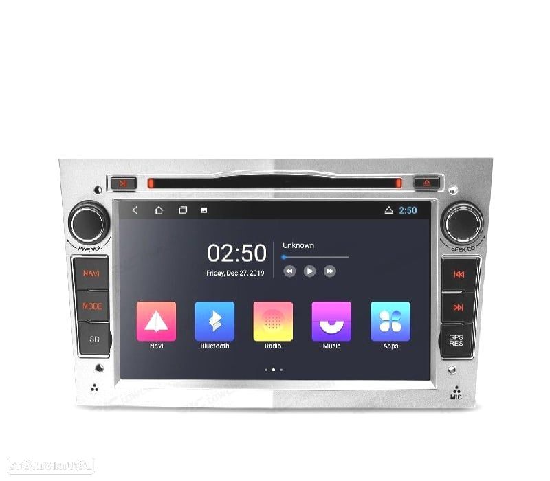 AUTO RADIO GPS ANDROID 11 CINZA CLARO PARA OPEL ASTRA H VIVARO ZAFIRA VECTRA CORSA D - 5