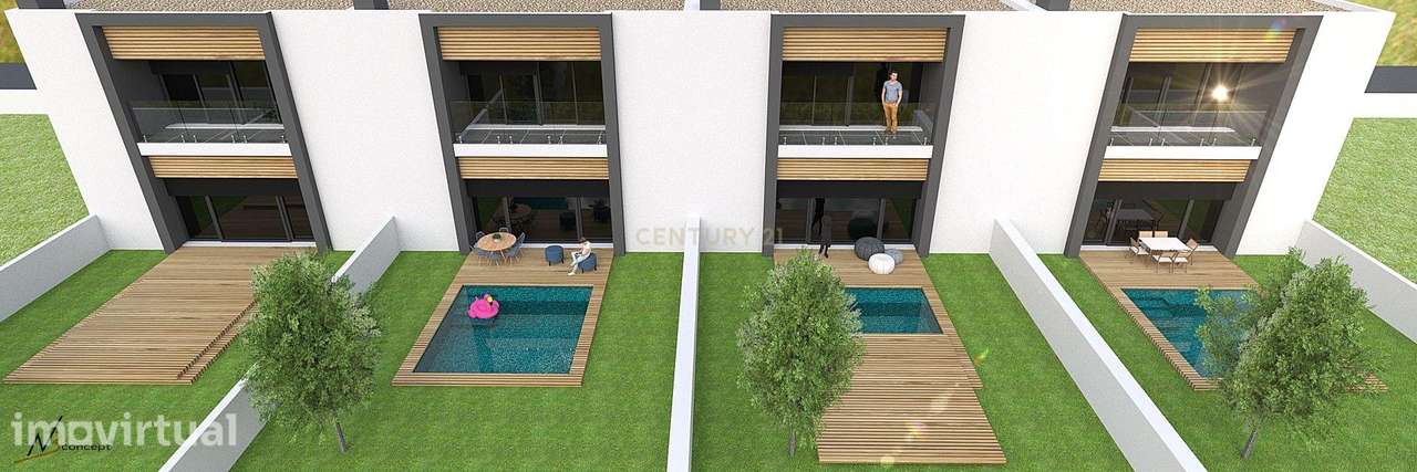 Moradia em banda T4 com Piscina  , zona Fernão Ferro - Grande imagem: 5/42