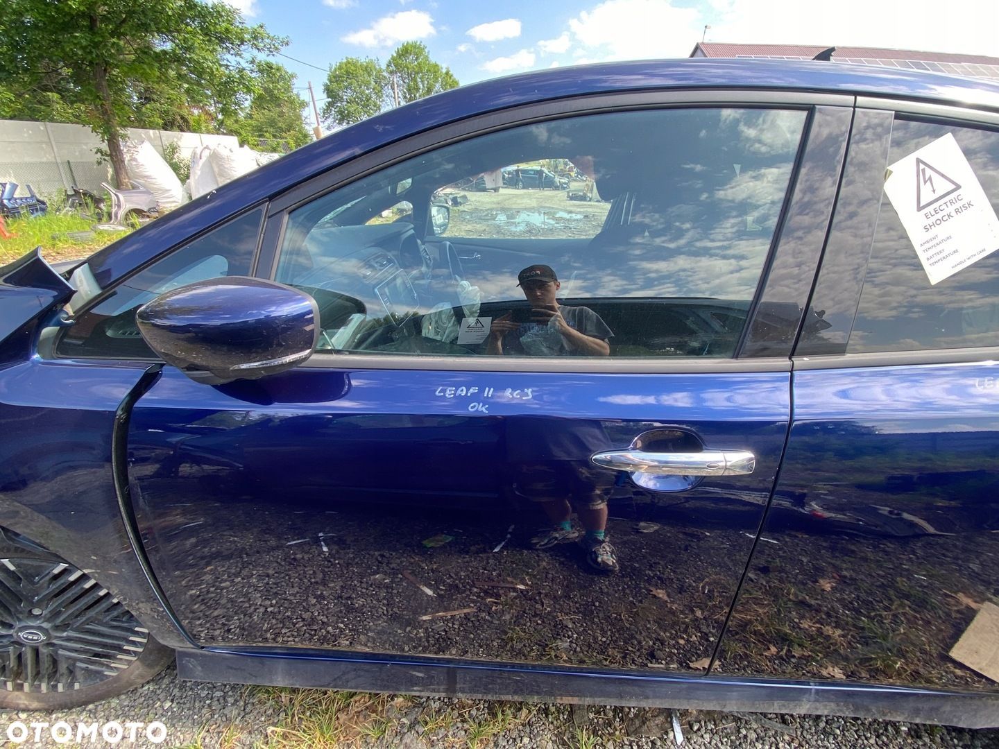 DRZWI LEWY PRZÓD NISSAN LEAF ZE1 II 2 KOLOR RCJ UNIVERSAL BLUE - 1