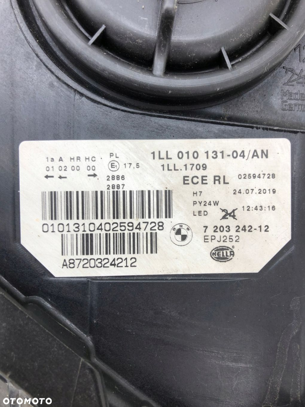 BMW 5 F10 F11 PRAWA PRZEDNIA LAMPA ANGLIK KOMPLETNA 7203242 - 10
