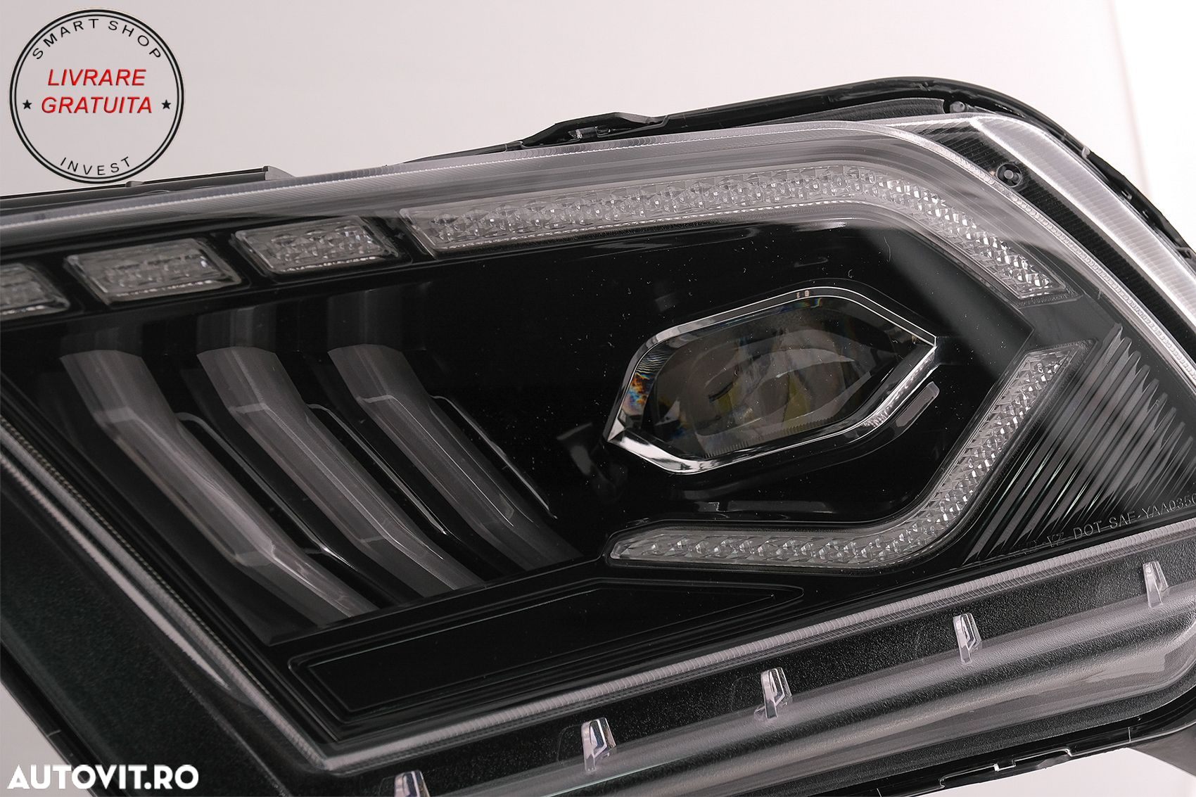 Faruri Full LED Ford Mustang V (2010-2014) cu Semnal Dinamic Secvential- livrare gratuita - 20