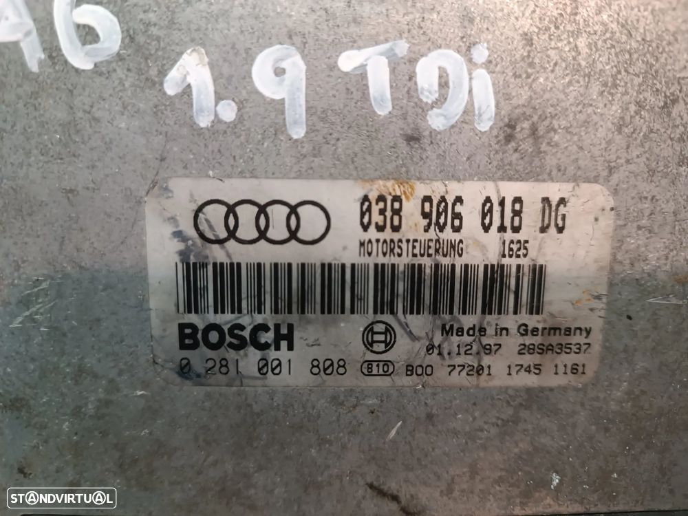 UNIDADE / CENTRALINA DO MOTOR AUDI A6 C5 1.9TDI 0281001808 038906018DG - 2