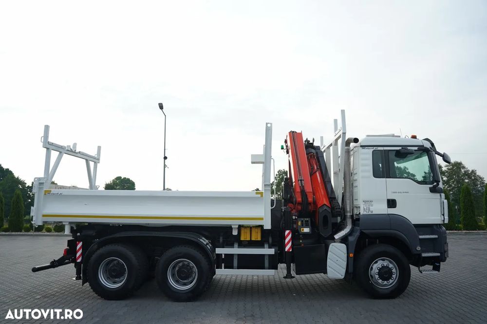 MAN TGS 26.440 / 6x4 / CAMION BASCULANTE / HIDROBID / BORDMATIC + PALFINGER PK 33002-EH / AUTOMAT / PILOT / EURO 5 - 15