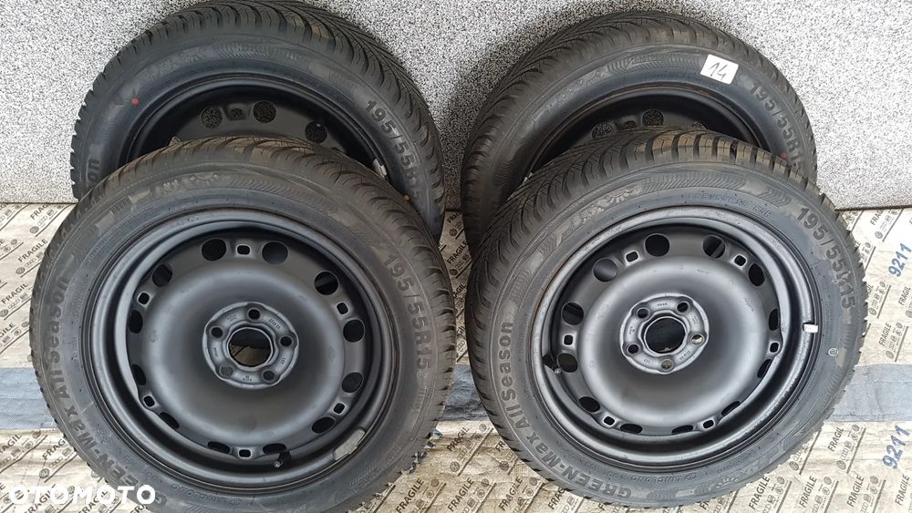 KOŁA CAŁOROCZNE SEAT IBIZA WV POLO SKODA FABIA  5X100  195/55R15 6JX15 ET38 - 18