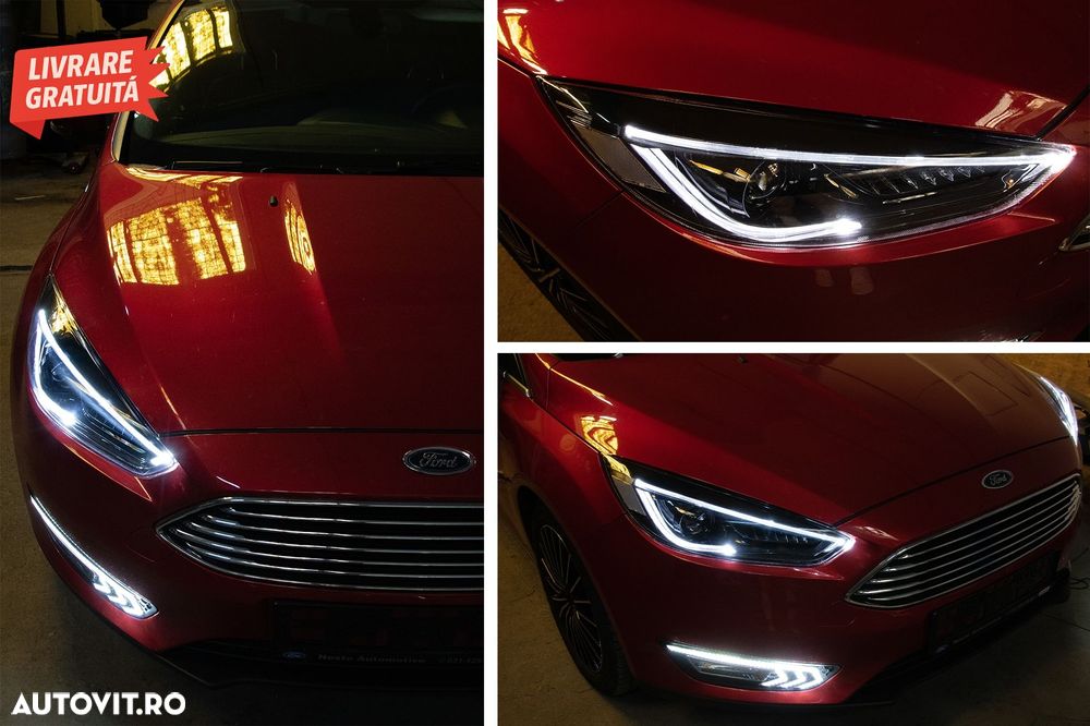 Faruri LED DRL Ford Focus III Mk3 Facelift (2015-2017) Bi-Xenon Design Semnalizare- livrare gratuita - 17