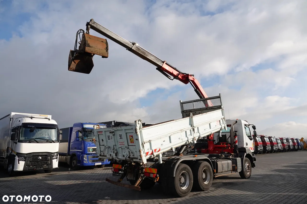 Renault KERAX 410 / 6x4 / WYWROTKA + HDS FASSI F150 / HYDROBURTA / BORDMATIC - 3