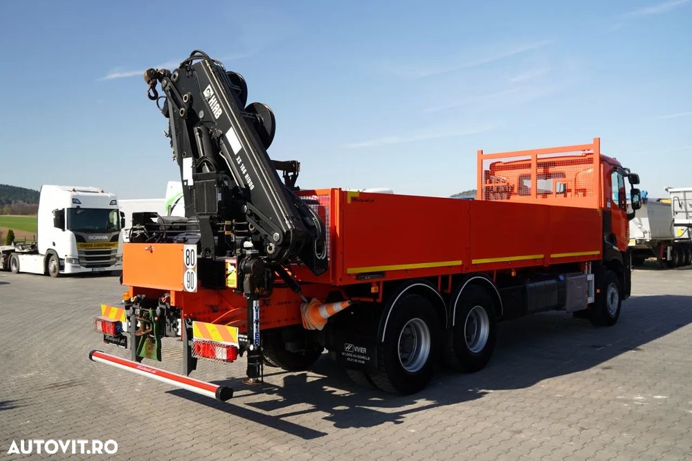 Renault C 430 / 6x4 / LIVRARE 6.7 M + CUPTOR HIAB 166 ES-4 / EXTENSIE 12.5 M / RADIOCOMANDĂ / FURCĂ / ROTATOARE - 10