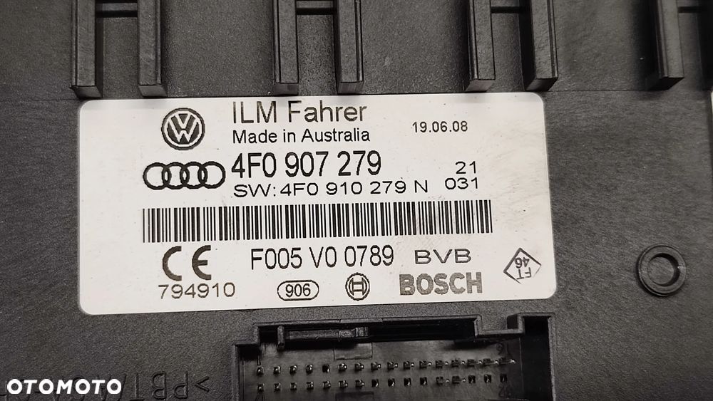 AUDI Q7 4L 05-15R STEROWNIK MODUL SWIATEL KOMFORTU 4F0907279 4F0907279N - 4