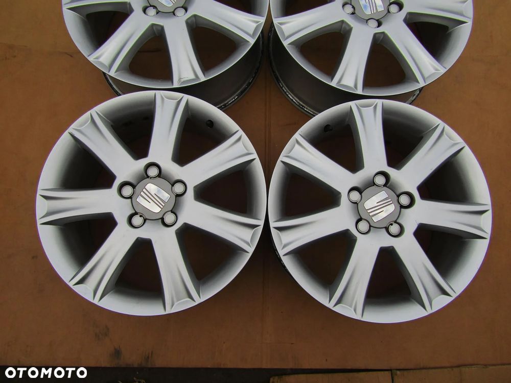 4x Felgi Aluminiowe 17 Seat Leon Altea VW Caddy Golf V VI T4 Jetta Skoda Octavia II 7 j 5x112 ET54 piasta 57,1 nr oryginału 1P0601025J - 6
