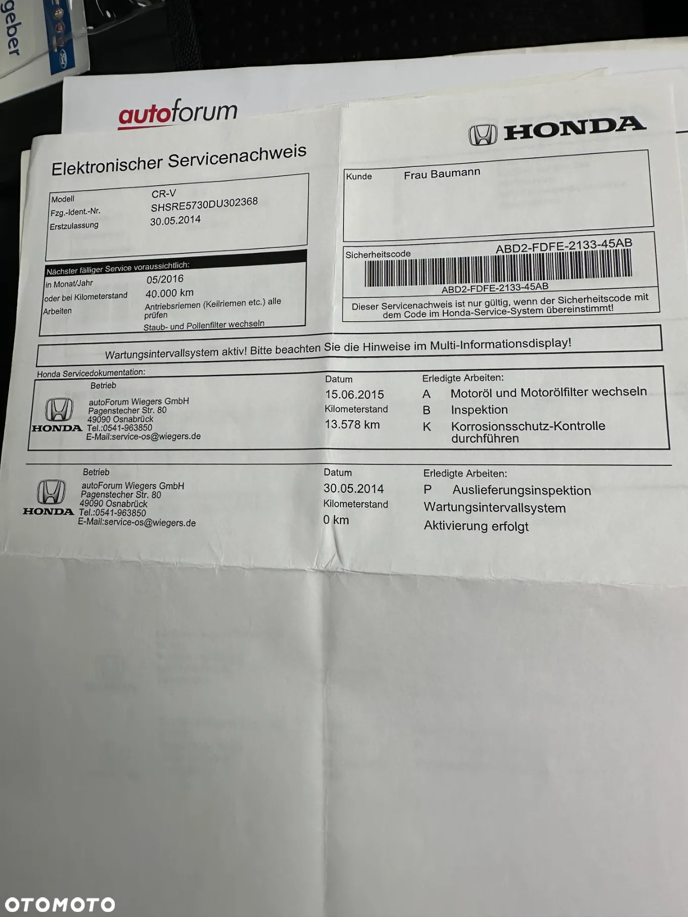 Honda CR-V 2.0i-VTEC 2WD Comfort - 33