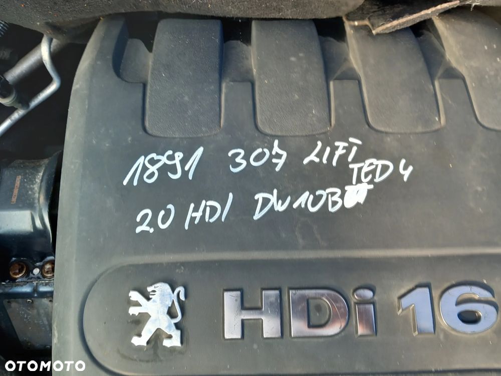 PEUGEOT 307 LIFT SILNIK 2.0 HDI 136KM DIESEL OZNACZENIE: DW10BTED4 - 2