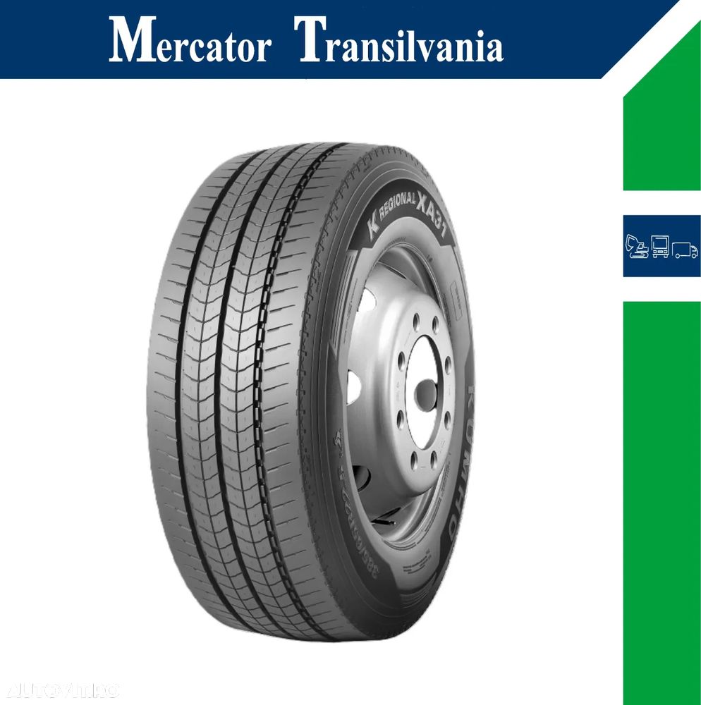 Anvelopa NOUA M+S* Regional 385/65R22.5 Kumho KXA31 164K/B/B/71dB(A) Directie - 1