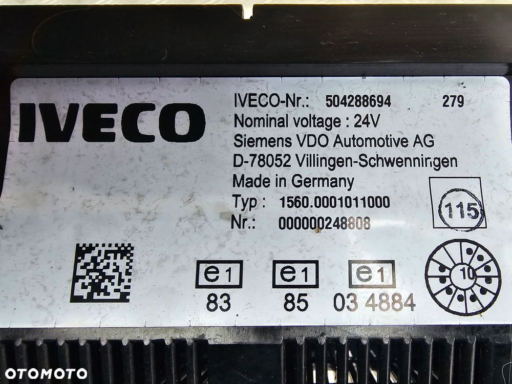 LICZNIK ZEGARY 504288694 IVECO EUROCARGO 06-15 rok - 4