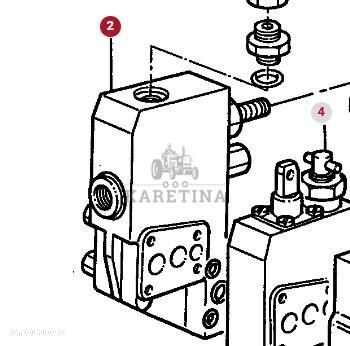 Massey Ferguson 3690 Zawór Przepływowy Rozdzielacz Dystrybutor  CZĘŚCI 3582523M1 3582523M2 - 1