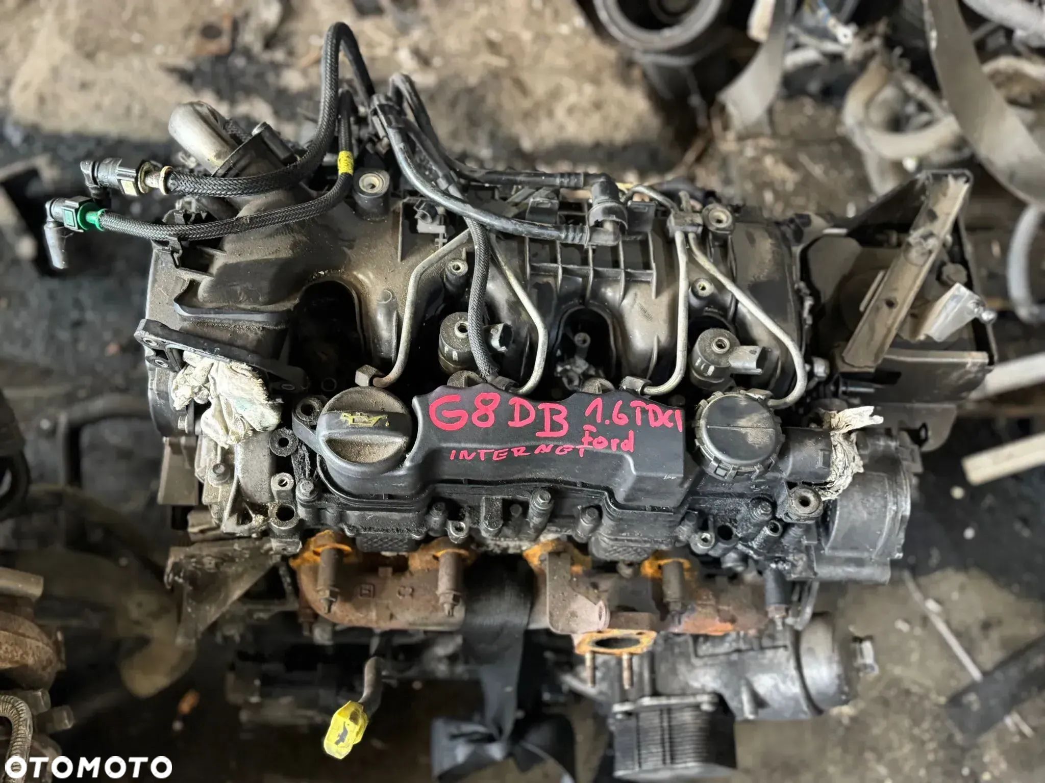 SILNIK FORD C-MAX 1.6 TDCI KOD SILNIKA: G8DB GŁOWICA: 9655911480 SŁUPEK - 1