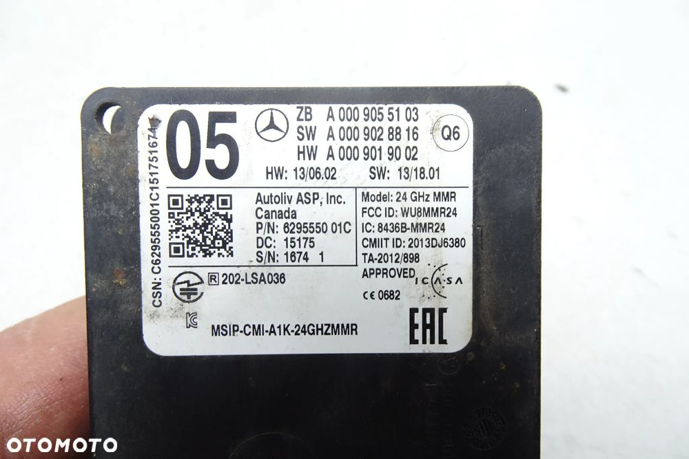 MERCEDES W246 W176 W218 W212 Czujnik Sterownik Radar Distronic Sensor 0009055103 0009028816 0009019002 - 3