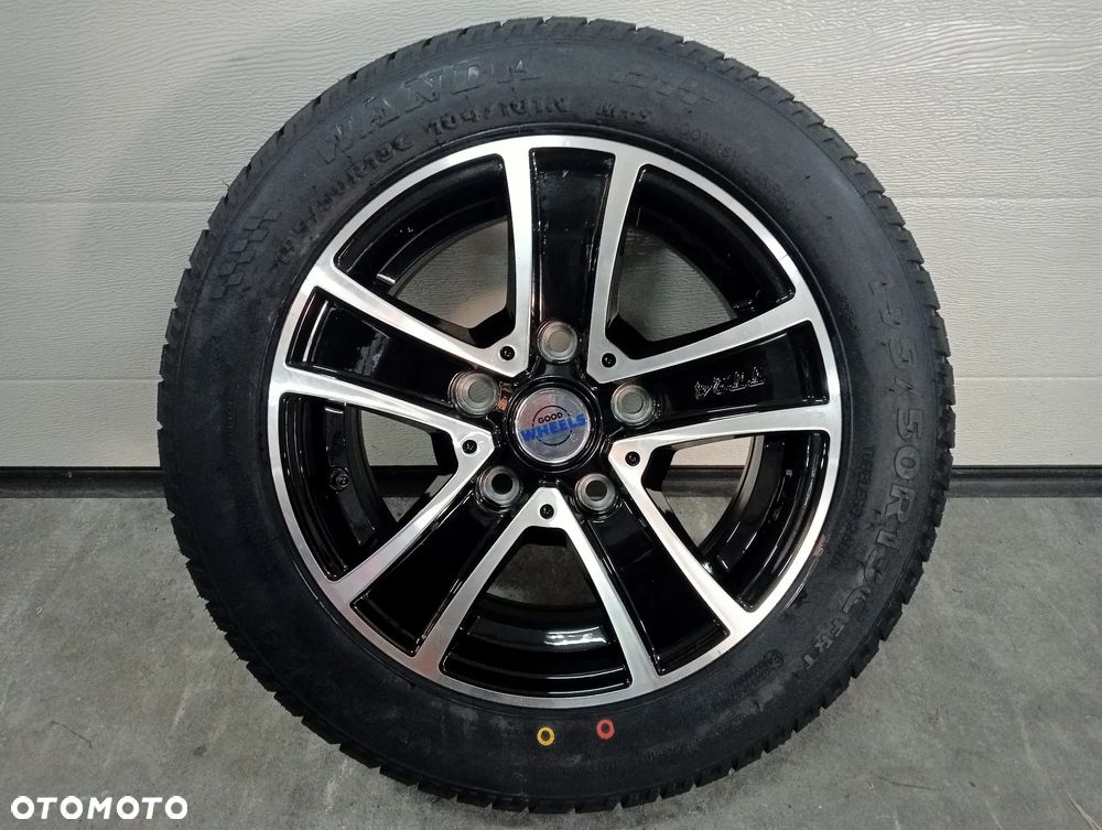 KOŁO 195/50 R13C WANDA 5x112 FELGA ALUMIOWA SREBRNO-CZARNA PRZYCZEPA OPONA - 3