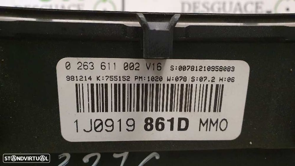 QUADRANTE VOLKSWAGEN GOLF IV 1999 -1J0919861D - 1