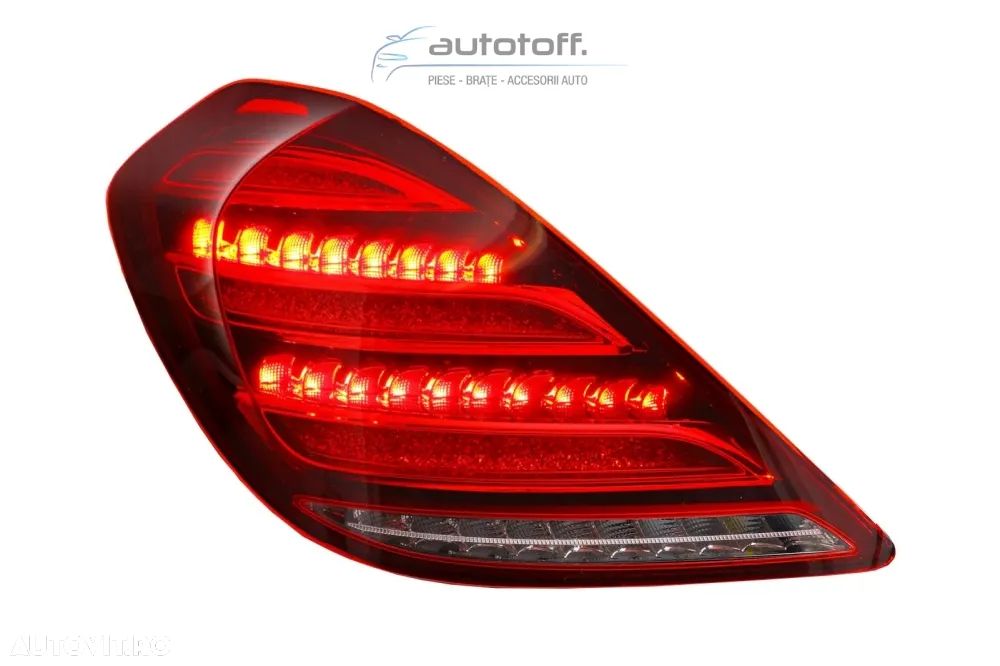 Stopuri Full LED compatibile cu Mercedes S-Class W222 (2013-2017) Semnalizare Secventiala Facelift Design - 3