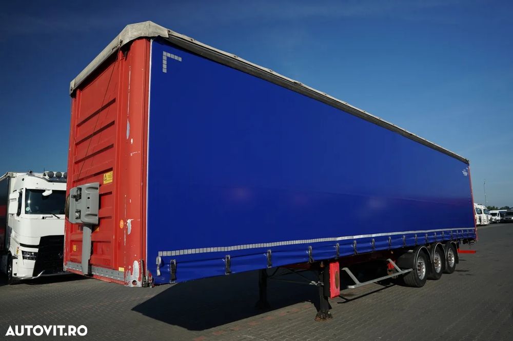Fruehauf CORTINĂ / STANDARD / BALCĂ PODEA PUTERNICĂ / 385/55 R22.5 / AXĂ RIDICATĂ / SAF - 2