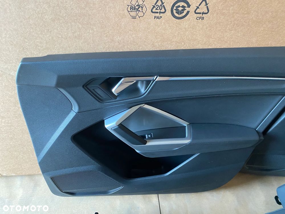 Audi Q3 83A kompletny środek Fotel fotele kanapa skóra boczki czarne 26km - 5