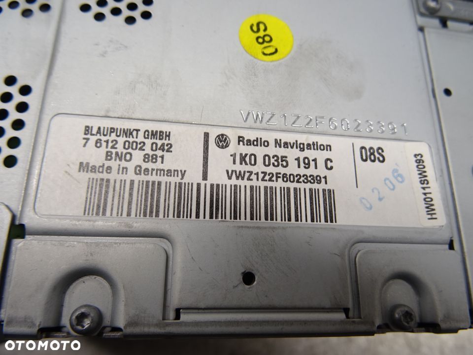 VW PASSAT B6 05-09 2.0TDI RADIO NAWIGACJA 1K0035191C - 5