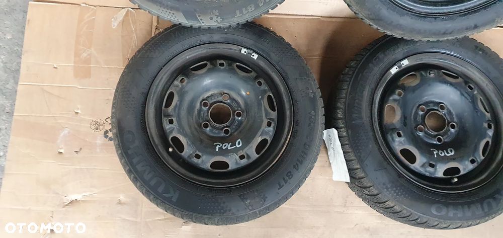 Felgi stalowe z oponami 5J ET35 165/70 R14 5X100 VW Polo 6Q0601027H - 2