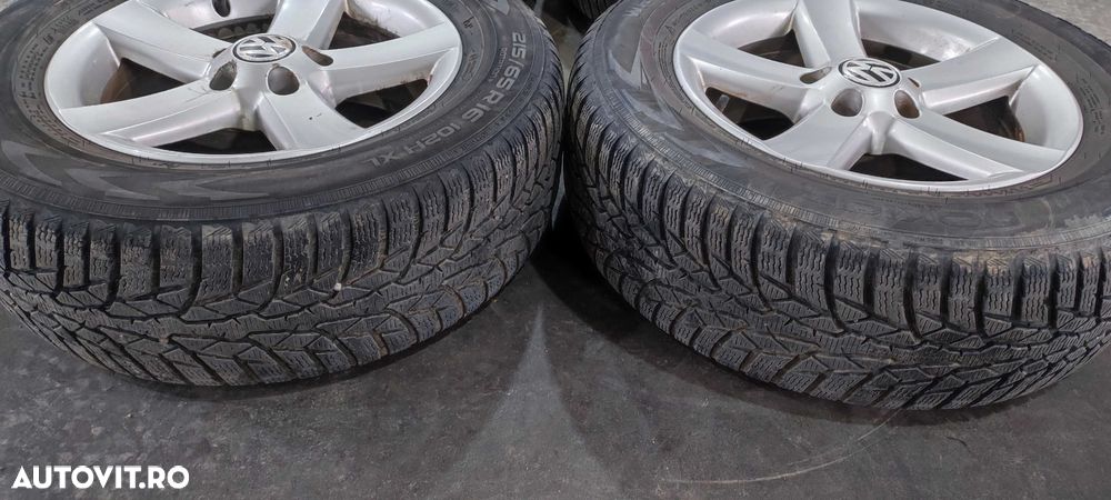 Set jante aliaj pe 16 volkswagen vw tiguan 2009 1.4 TSI cu anvelope de iarna DOT 2015 - 7
