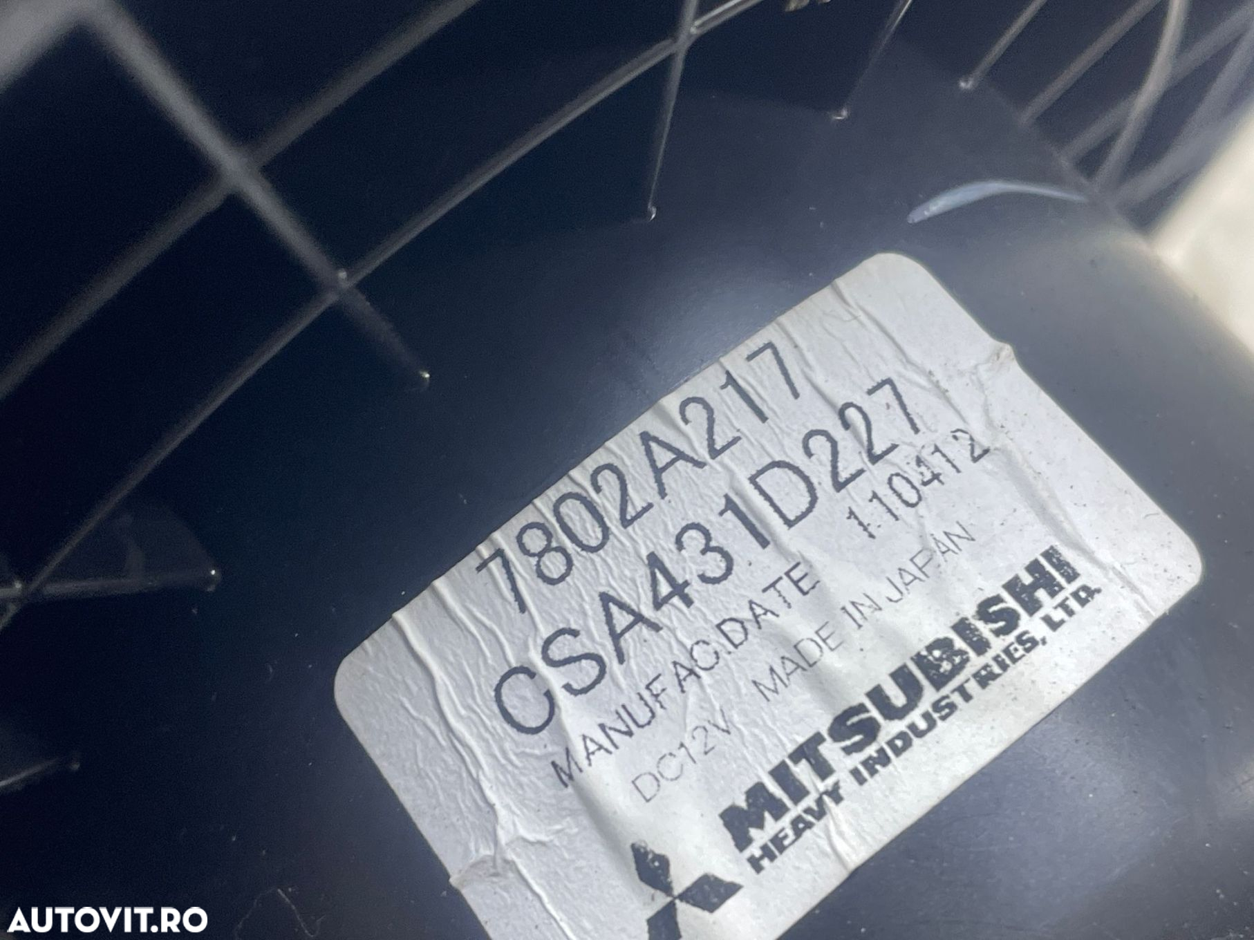 Ventilator aeroterma 7802A217 Mitsubishi ASX 1 [2010 - 2012] 1.8 di-d - 2