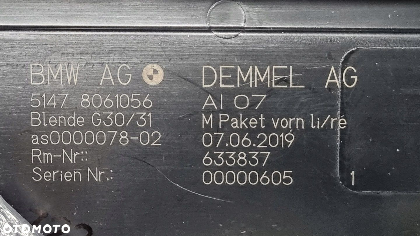 BMW 3 G30 G31 51478061056 NAKŁADKA LISTWA PROGOWA M OSŁONA PROGU PODŚWIETLA - 7
