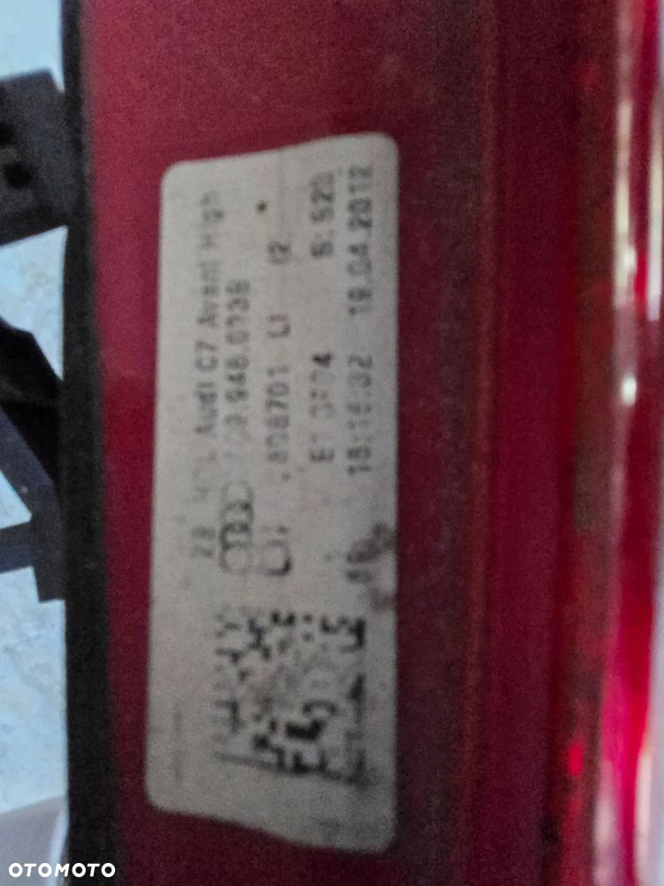 AUDI A6 C7 KOMBI LAMPA PRAWA LEWA W KLAPĘ - 6