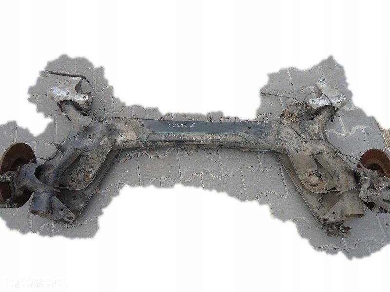 OŚ TYLNA BELKA TARCZE ZAWIESZENI RENAULT SCENIC II - 1